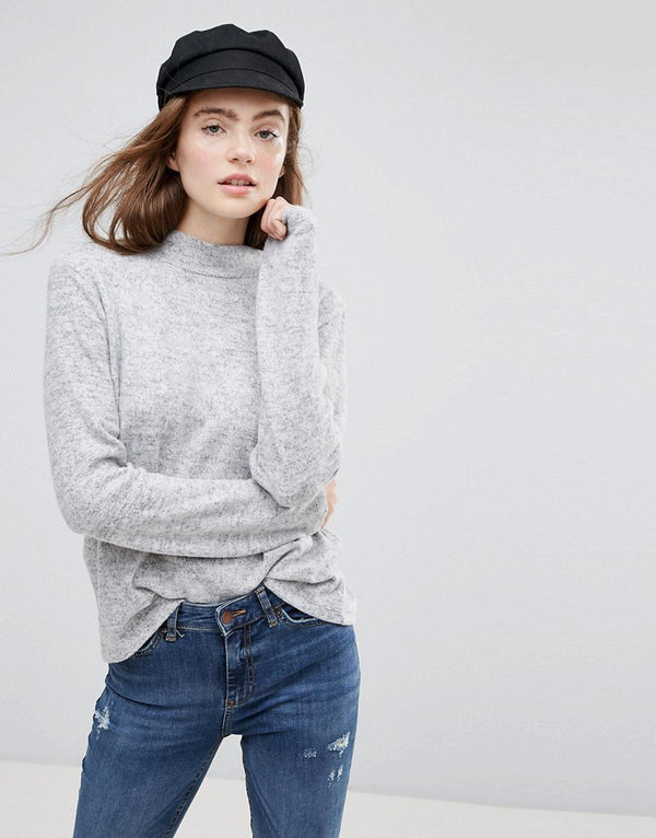 Pieces High Neck Knitted Sweater